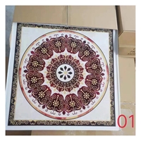 Faux plafond carré suspendu décoratif en pvc 60x60 pour panneau de plafond de salle de bain