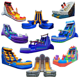 <b>Inflatable</b> Dual Lane <b>water</b> <b>slide</b> with buffer pool - Product Image 3
