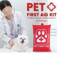 NIUNIU Bestseller Fournitures pour animaux de compagnie Trousse de premiers secours d'urgence en plein air Matériaux en plastique stérilisés et coton Design moderne pour