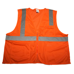 Chaleco de Seguridad Reflectante CITICITY ANSI Clase 3, 100% Poliéster, Color Naranja, Logotipo Personalizado, Uso en Construcción, Bolsillo con Cremallera, Marca WX - Product Image 2