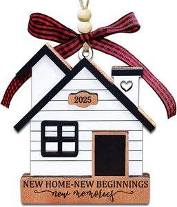 Nouvelles Décorations de Noël 2025 pour la Maison, Cadeaux de Pendaison de Crémaillère pour Femmes et Couples, Idées Cadeaux pour Nouveaux Propriétaires, Décoration Intérieure en Bois - Product Image 2