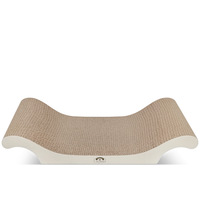 Jouets interactifs améliorés de grattoir de chat de carton de lit de chat de chaise ondulée