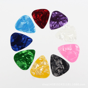 Venta al por mayor de fábrica, púas de guitarra de celuloide personalizadas, púa de guitarra colorida para bajo eléctrico acústico - Product Image 3