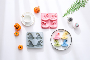Moldes de Silicona para Pastel con Diseño de Sombrero de Bruja, Reutilizables, de Grado Alimenticio, Lindos Moldes Magnéticos de Silicona para Chocolate, Dulces y Hielo - Product Image 6