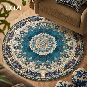 Alfombra de Estilo Boho para Silla de Maquillaje y Vestidor, Alfombra Redonda Personalizada para Sala de Estar - Product Image 4