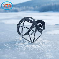 Aides à la traction des pieds pour l'hiver, crampons antidérapants en caoutchouc, légers, durables, faciles à mettre et à enlever, tailles S/M/L/XL, noir/rouge, YTD
