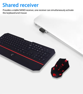 PC Computador Gaming Slim Mini Teclado e <span class=keywords><strong>Mouse</strong></span> Sem Fio Combo 2.4G USB Recarregável Set Stock - Product Image 4