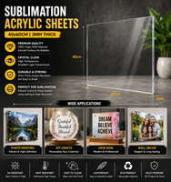 Plaques en acrylique blanc brillant Gorlde pour impression par sublimation, plaques commémoratives personnalisées et présentoirs photo