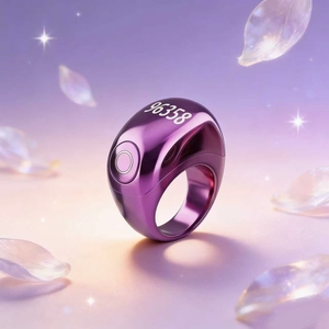 Bague de prière musulmane Tasbeeh Zikr, Compteur Tasbih, Cadeau musulman, Réveil avec contrôle par application, LED, Azan, Chapelet électronique personnalisable - Product Image 1