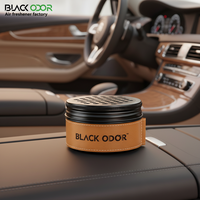 Diffuseur de parfum solide minimaliste de luxe moderne pour voiture, désodorisant de tableau de bord, parfum de haute qualité, en métal noir