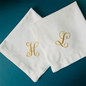 Monogrammed Custom <b>Cocktail</b> Party Square Napkins Embroidered Gauze <b>Table</b> Linen Decoration Cloth with Logo for Dinner - Product Image 6