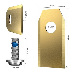 Lame de tondeuse robotisée en acier inoxydable 35*18*0.9mm/35*18*0.75mm compatible avec la tondeuse robotisée Segway Navimow - Product Image 2