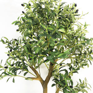 Vendas a granel customizáveis da fábrica de oliveiras artificiais e plantas potted plásticas para decorações do café e do restaurante - Product Image 4