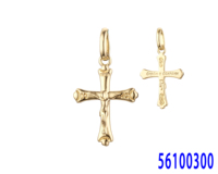 Bijoux FJ Fallon, pendentif croix maltaise catholique plaqué or 14 carats, base en laiton