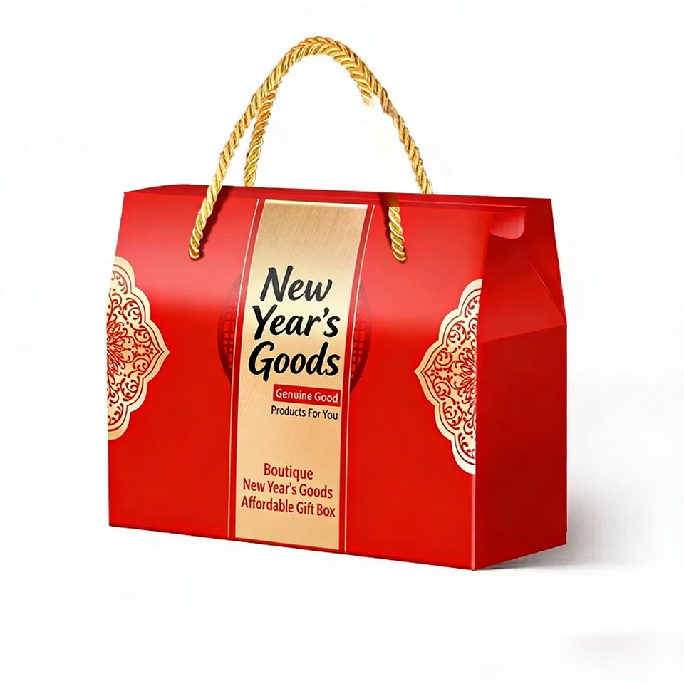 Red Trim Matt Laminated Luxury Gift Bags With Ribbon | Large