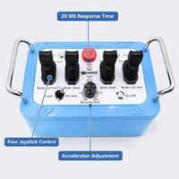 Télécommande industrielle NOMI NM002 à quatre joysticks avec arrêt d'urgence pour système hydraulique de grue de camion 12V 24V IP67 OEM