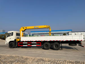 China DFAC 6x4 10t Stiff Boom Crane Freight <b>Truck</b> Hydraulic Self Loading Material Transport Vehicle for Sale - Product Image 4
