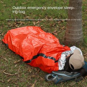 Kantong tidur esensial bertahan hidup darurat mendaki berkemah luar ruangan tahan angin PE awet tahan air ringan portabel - Product Image 6