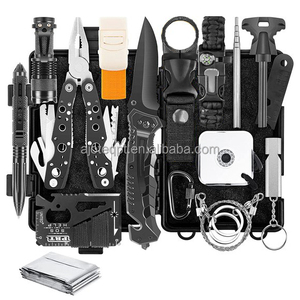 AJOTEQPT Kit d'équipement de survie d'urgence Équipement d'aventure en plein air pour le <span class=keywords><strong>camping</strong></span> Randonnée Sécurité pour le stockage de survie - Product Image 1