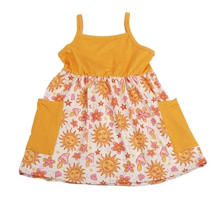 Vêtements pour tout-petits : Chemisier/Blouse trapèze mi-longue pour filles, personnalisé en usine, respirant, écologique, imprimé motif tourbillon, collection automne, protection solaire - Product Image 2