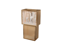 Vitrine d'exposition de bijoux en bois massif avec éclairage LED et verre trempé, couleur/taille personnalisable pour les comptoirs de bijouteries et les magasins