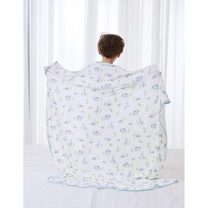 Manta y Gorro para Bebé BambooBud, Diseño de Dinosaurio Pequeño, 2 Piezas, Recién Nacido, Viscosa de Bambú, Tamaño Cuadrado - Product Image 5