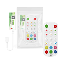 Contrôleur LED musical SP664E RGBW PWM 4 canaux DC5V-24V avec contrôle APP et RF 2.4G, capteur filaire et télécommande à variation de rythme multiple