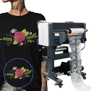 Nueva tecnología Xp600 I1600 I3200 máquina de impresión de efecto de bordado <span class=keywords><strong>3D</strong></span> sin polvo 30cm A3 rollo <span class=keywords><strong>Uv</strong></span> DTF impresora para tela textil - Product Image 4