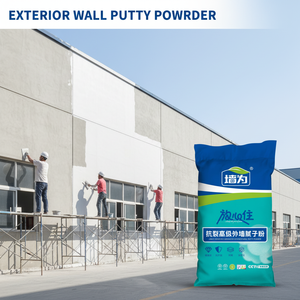 Stucco in Polvere Bianco Personalizzato per Pareti Esterne 15kg per Ristrutturazione Muri Vecchi Impermeabile Anti-Muffa Durevole Applicabile a Pennello Direttamente dalla Fabbrica OEM - Product Image 1