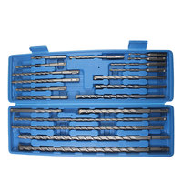 Lot de 20 forets SDS Plus Max pour marteau perforateur, murs et béton, avec coffret de rangement portable en plastique