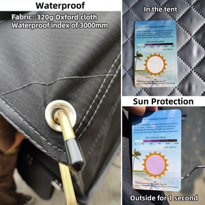 Lều tắm ngoài trời 4x4 270 độ, lều tắm trên nóc xe, lều mui cứng bằng nhôm cho ô tô, xe SUV, xe tải, cắm trại - Product Image 6