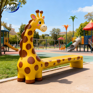 ม้านั่งสำหรับเด็กที่นั่งยีราฟในสวนไฟเบอร์กลาสกลางแจ้งแบบทันสมัยที่นั่งในโรงแรม & ห้างสรรพสินค้า - Product Image 2