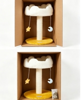 Griffoir pour chat en forme de colonne, ciel étoilé, nid douillet en peluche, petit arbre à chat d'intérieur, mobilier de repos et de jeu pour chatons, pour aiguiser les griffes