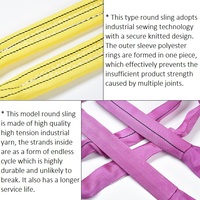 Sling de levage en polyester rond sans fin, certifié CE, 10T, 20T, 30T, 50mm, 75mm, 100mm, 125mm – Meilleures ventes