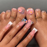 Ensemble élégant de faux ongles pour les mains et les pieds, production artisanale, matériaux durables, réutilisables, fournisseur ODM OEM
