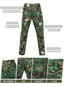 통기성 디지털 카모플라주 전술 의류 우븐 원단 ACU 유니폼 - Product Image 5