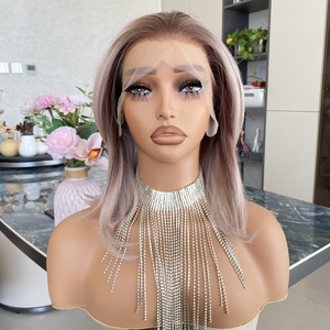 Peluca sintética de 10 pulgadas, onda corta súper ondulada, 13x4, encaje HD, resistente a altas temperaturas, nuevo diseño, textura suave, aspecto de volumen natural, para mujeres. - Product Image 2