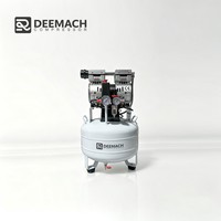 Compresseur d'air industriel DEEMACH 850W 8 bars, professionnel, silencieux, portable, monophasé 50HZ, sans huile, à pompe à piston, 40 litres