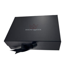 علب فاخرة سوداء صلبة قابلة للطي بشعار مخصص وإغلاق مغناطيسي، صناديق هدايا ممتازة للأحذية، وعلب تغليف للملابس - Product Image 2