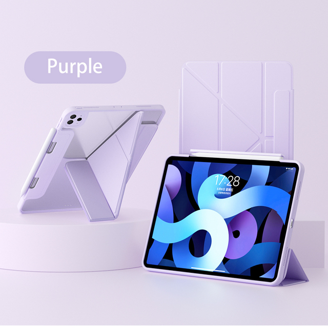 2024 New Shockproof Detachable Origami Smart Cover Magnetic iPad case With Pencil Holder for iPad Pro 11 2024 iPad Air 10.9 2020