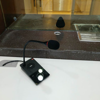 Système d'interphone de fenêtre avec reconnaissance faciale pour utilisation au comptoir bancaire, communication bidirectionnelle sans contact