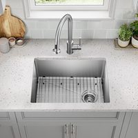 25-Zoll Unterbau-Einzelbecken Rechteckige 18-Gauge Edelstahl-Küchenspüle
