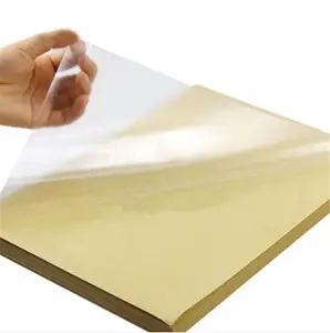 klar kunststoff film aufkleber papier Suppliers-A4 Klares transparentes PET-Film-selbst klebendes PVC-Aufkleber papier für Laserdrucker