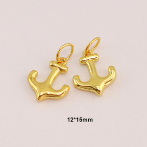 CZ9058 piccolo piccolo placcato oro 18K CZ pavimentato occhi malvagi tartaruga pianura ancora palma guardiano cherubino angelo ciondolo ciondolo medaglia - Product Image 3