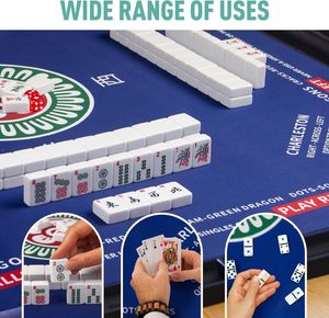 Tapete Antideslizante para Mesa de Mahjong de 31.5 x 31.5 Pulgadas, Reducción de Ruido para Juegos de Póker, Cartas, Fichas y Dominó, para Uso en Mesas de Juego - Product Image 4