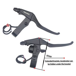 Levier de frein gauche droit en option Levier de frein Hall linéaire à 3 fils avec <span class=keywords><strong>poignée</strong></span> de frein à cloche pour Scooter E-bike Bicycle 160mm Rotor - Product Image 3