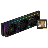 Refroidisseur liquide AIO Mjolnir Vision 360 UB PRO BLACK 360 mm avec écran LCD 3,5 pouces pour affichage en temps réel, compatible Intel LGA 1851 AM5, pour système PC