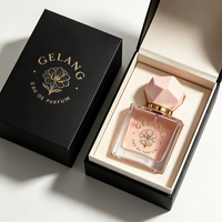 Flacon de parfum élégant 50 ml 100 ml, flacons de parfum en verre rose carrés 30 ml, flacon de parfum vide avec emballage boîte