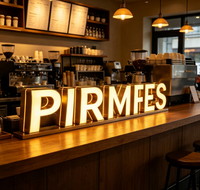 Lettres lumineuses LED personnalisées double face en acrylique et acier inoxydable, éclairées à l'avant et à l'arrière, pour enseignes de magasin