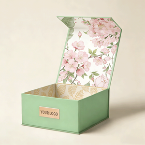 Wholesale Eco Friendly Rigid Cardboard Magnetic Gift Box with Embossing and Sponge Lining Luxury Folding Lid Cosmetic Packaging - Product Image 4